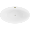 Mexen Nike freestanding bathtub 175 x 100 cm, white, overflow gold - 54071751000-50