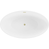Mexen Nike freestanding bathtub 175 x 100 cm, white, brushed gold overflow - 54071751000-55