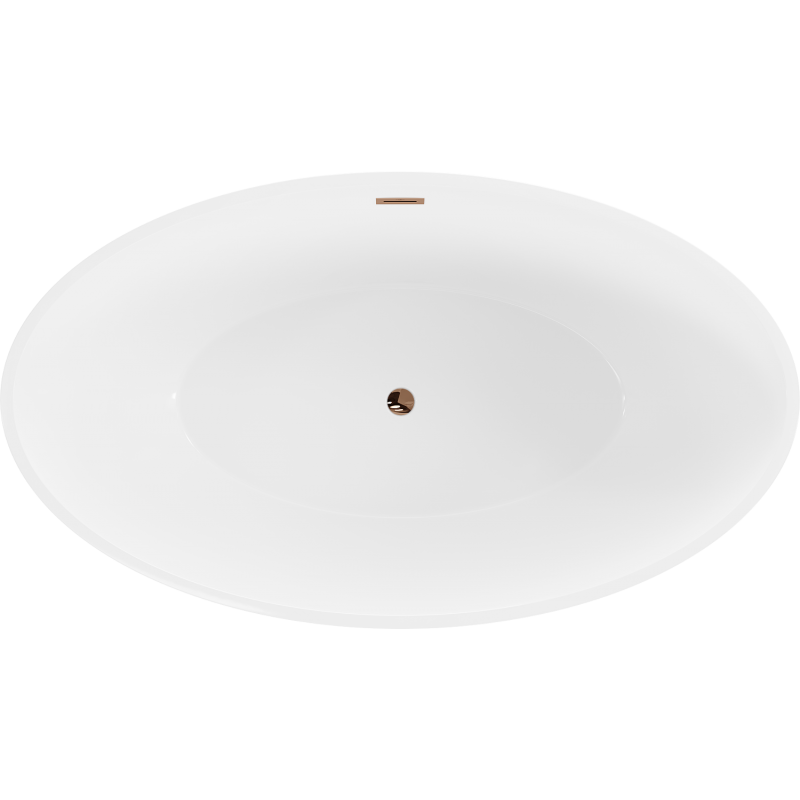 Mexen Nike free-standing bathtub 175 x 100 cm, white, rose gold overflow - 54071751000-60