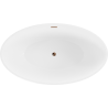 Mexen Nike Freestanding Bathtub 175 x 100 cm, White, Rose Gold Overflow - 54071751000-60