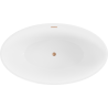 Mexen Nike freestanding bathtub 175 x 100 cm, white, brushed copper overflow - 54071751000-65