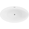 Mexen Nike freestanding bathtub 175 x 100 cm, white, brushed gun gray overflow - 54071751000-66