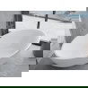 Mexen Nike freestanding bathtub 175 x 100 cm, white, brushed gun gray overflow - 54071751000-66