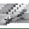 Mexen Nike freestanding bathtub 175 x 100 cm, white, brushed gun gray overflow - 54071751000-66