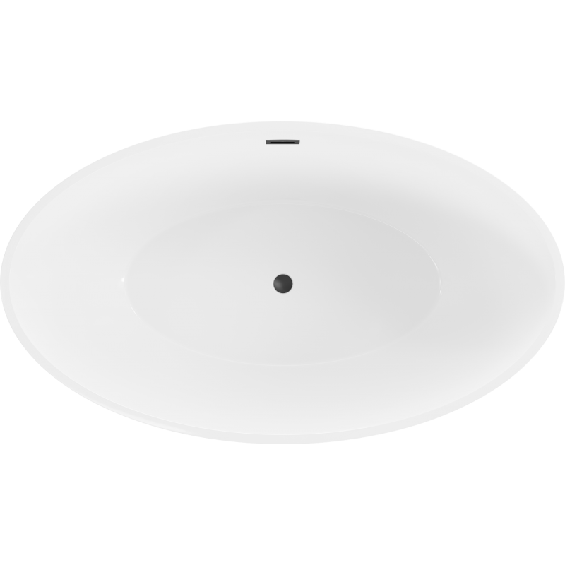 Mexen Nike freestanding bathtub 175 x 100 cm, white, black overflow - 54071751000-70