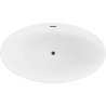 Mexen Nike freestanding bathtub 175 x 100 cm, white, black overflow - 54071751000-70