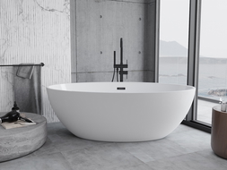 Mexen Nike freestanding bathtub 175 x 100 cm, white, black overflow - 54071751000-70