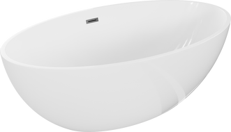 Mexen Nike freestanding bathtub 175 x 100 cm, white, gun metal overflow - 54071751000-95