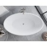 Mexen Nike freestanding bath 175 x 100 cm, white, brushed nickel overflow - 54071751000-97