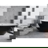 Mexen Nike freestanding bathtub 175 x 100 cm, white/black, chrome overflow - 54071751075-01