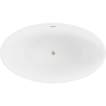 Mexen Nike freestanding bathtub 175 x 100 cm, white/black, brushed gold drain - 54071751075-55
