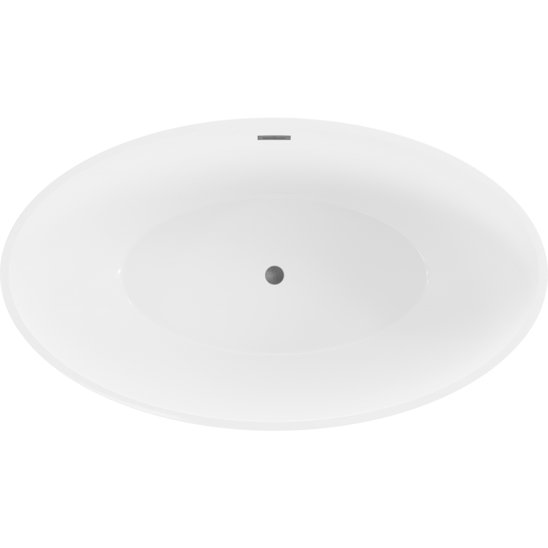 Mexen Nike freestanding bath 175 x 100 cm, white/black, brushed gun gray overflow - 54071751075-66