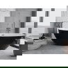 Mexen Nike freestanding bath 175 x 100 cm, white/black, brushed gun gray overflow - 54071751075-66