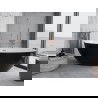 Mexen Nike freestanding bathtub 175 x 100 cm, white/black, brushed copper overflow - 54071751075-65