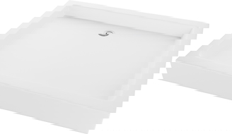 Mexen Rio rectangular shower tray 100 x 80 cm, White - 45108010