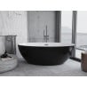 Mexen Nike freestanding bathtub 69 x 39 inches, white/black, overflow gun metal - 54071751075-95