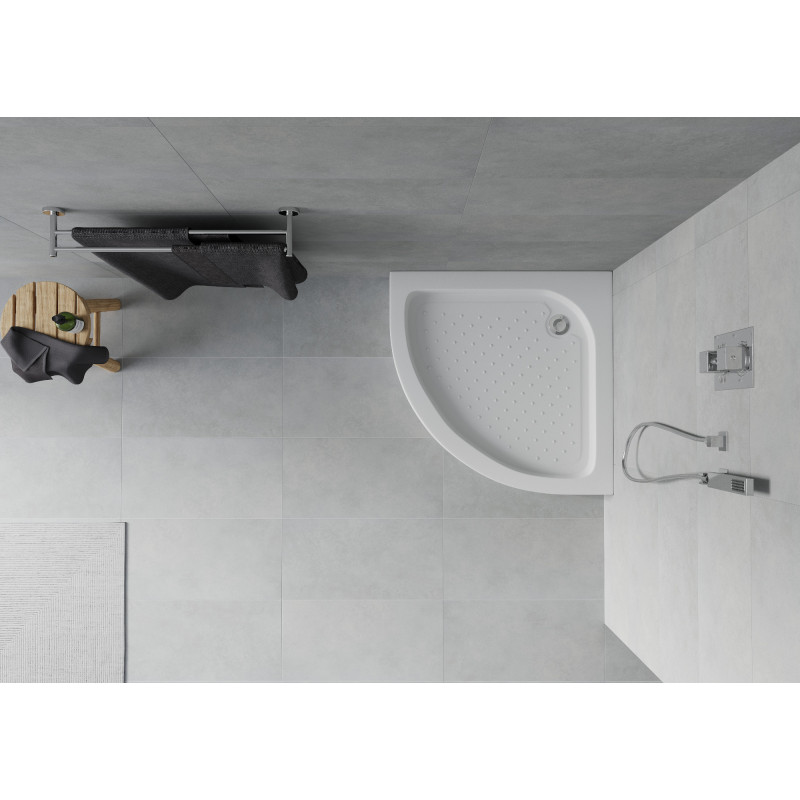 Mexen Rio semicircular shower tray 90 x 90 cm, white - 47109090