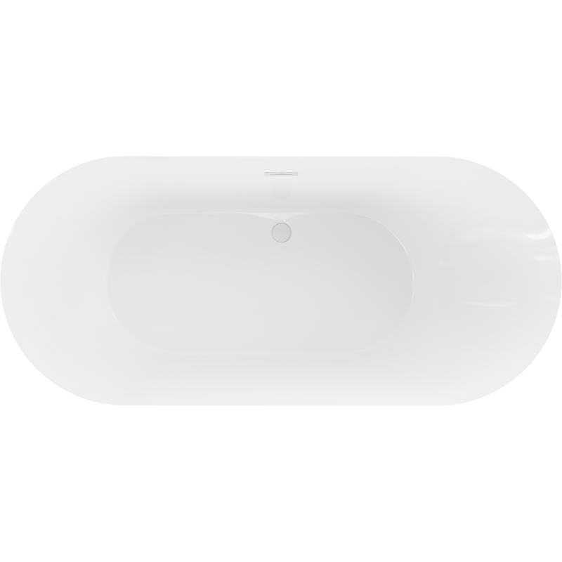 Mexen Roxy Freestanding Bathtub 180 x 85 cm, White, White Overflow - 51201808500-20