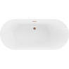 Mexen Roxy free-standing bathtub 180 x 85 cm, white, rose gold overflow - 51201808500-60