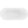 Mexen Roxy freestanding bathtub 180 x 85 cm, white, brushed nickel overflow - 51201808500-97