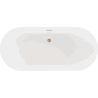 Mexen Roxy 180 x 85 cm Freestanding Bathtub, White, Brushed Copper Overflow - 51201808500-65