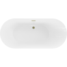 Mexen Roxy freestanding bathtub 180 x 85 cm, white/black, gold overflow - 51201808575-50
