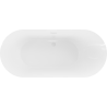 Mexen Roxy freestanding bathtub 180 x 85 cm, white/black, white overflow - 51201808575-20
