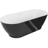 Mexen Roxy freestanding bath 180 x 85 cm, white/black, white overflow - 51201808575-20