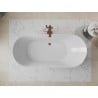 Mexen Roxy freestanding bathtub 180 x 85 cm, white/black, rose gold overflow - 51201808575-60