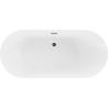 Mexen Roxy freestanding bathtub 180 x 85 cm, white/black, black overflow - 51201808575-70