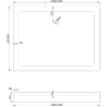 Mexen Rio rectangular shower tray 120 x 80 cm, White - 45108012