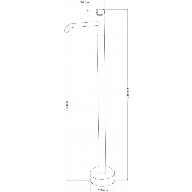 Mexen Rumba freestanding washbasin faucet, chrome - 73534-00