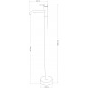 Mexen Rumba freestanding sink faucet, chrome - 73534-00