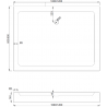 Mexen Rio rectangular shower tray 100 x 80 cm, White - 45108010