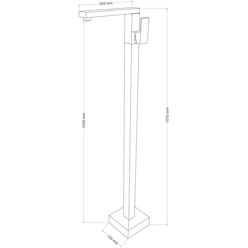 Mexen Urano freestanding sink faucet, gold - 75234-50