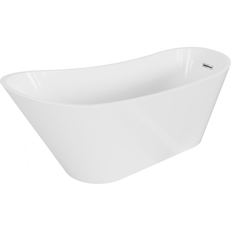 Mexen Alta Freestanding Bathtub 170 x 75 cm, White, Chrome Overflow - 52141707500-01