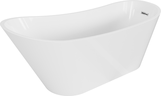 Mexen Alta Freestanding Bathtub 170 x 75 cm, White, Chrome Overflow - 52141707500-01