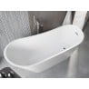 Mexen Alta freestanding bath 170 x 75 cm, white, chrome overflow - 52141707500-01