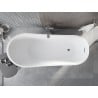 Mexen Alta freestanding bath 170 x 75 cm, white, chrome overflow - 52141707500-01