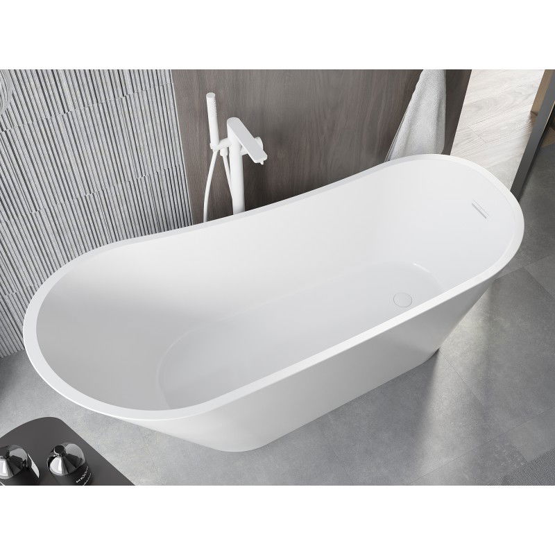 Mexen Alta Freestanding Bath 170 x 75 cm, White, White Overflow - 52141707500-20