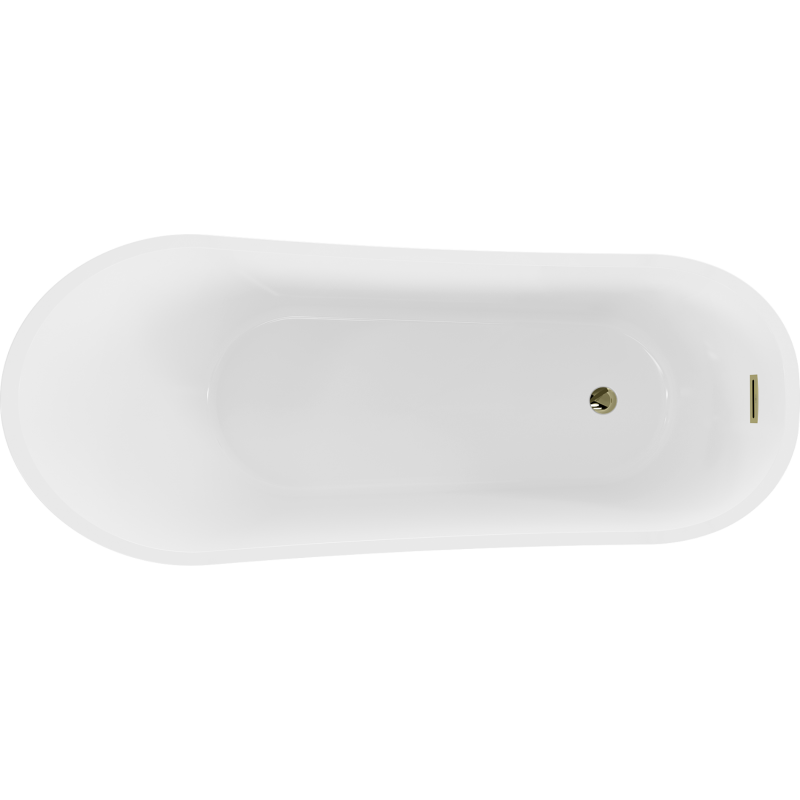 Mexen Alta freestanding bathtub 170 x 75 cm, white, gold overflow - 52141707500-50