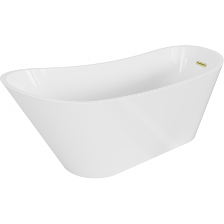 Mexen Alta freestanding bathtub 170 x 75 cm, white, brushed gold overflow - 52141707500-55