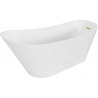 Mexen Alta freestanding bathtub 170 x 75 cm, white, brushed gold overflow - 52141707500-55