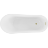 Mexen Alta freestanding bathtub 170 x 75 cm, white, brushed gold overflow - 52141707500-55