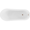 Mexen Alta Freestanding Bath 170 x 75 cm, White, Overflow Rose Gold - 52141707500-60