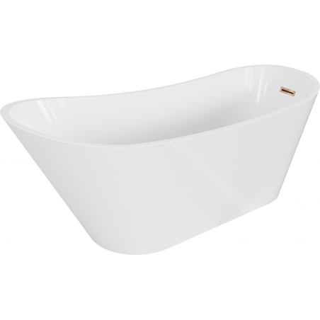 Mexen Alta Freestanding Bath 170 x 75 cm, White, Overflow Rose Gold - 52141707500-60