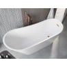 Mexen Alta Freestanding Bath 170 x 75 cm, White, Overflow Rose Gold - 52141707500-60