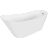 Mexen Alta freestanding bath 170 x 75 cm, white, brushed copper overflow - 52141707500-65