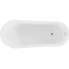 Mexen Alta freestanding bath 170 x 75 cm, white, brushed copper overflow - 52141707500-65