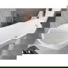 Mexen Alta Freestanding Bathtub 67 x 29.5 in, White, Brushed Brass Overflow - 52141707500-65